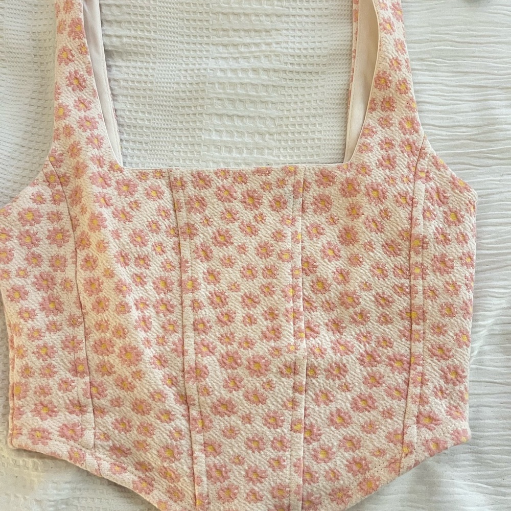 Floral corset top